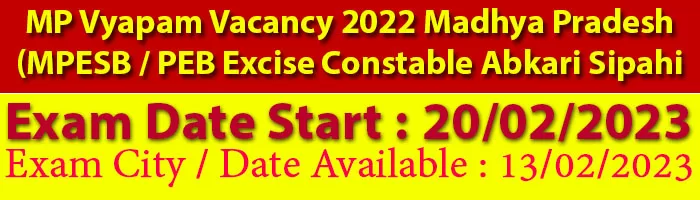 MP Vyapam Vacancy 2022 Madhya Pradesh MPESB PEB Excise Constable Abkari Sipahi.jpg