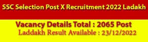 SSC Selection Post X Recruitment 2022 Ladakh-1