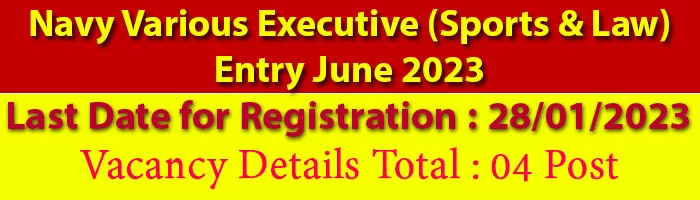 Navy Various Executive Sports & Law Entry June 2023