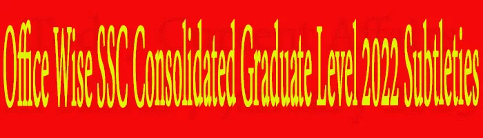 Office Wise SSC Consolidated Graduate Level 2022 Subtleties