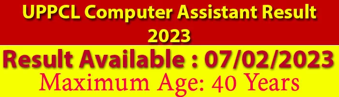 UPPCL Computer Assistant Result 2023