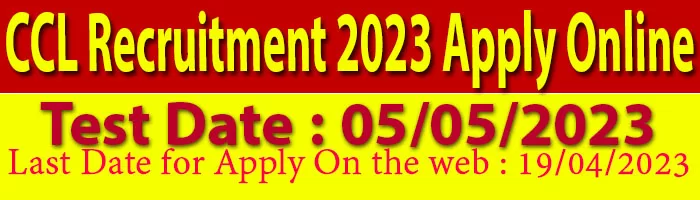 CCL Recruitment 2023 Apply Online