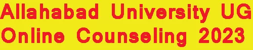 Allahabad University UG Online Counseling 2023