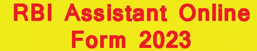 RBI Assistant Online Form 2023