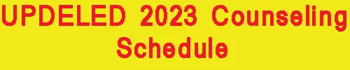 UPDELED 2023 Counseling Schedule