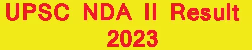 UPSC NDA II Result 2023