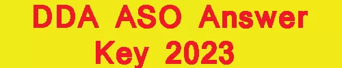 DDA ASO Answer Key 2023